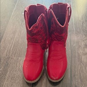 PAWZ Kids Glittery Red Boots